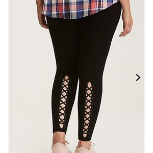 Torrid lace back leggings